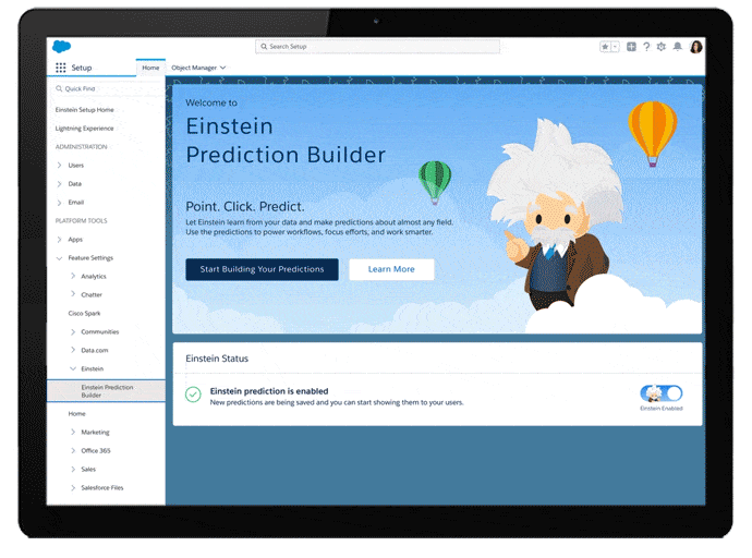 screenshot van Salesforce Einstein